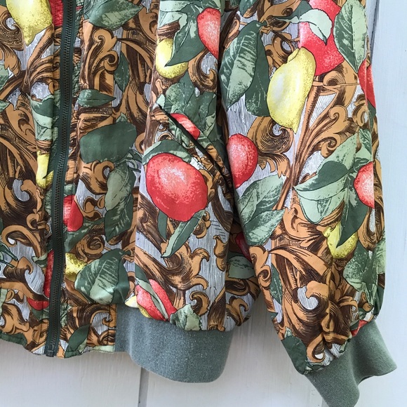 Vintage Silk Italian Hooded Bomber Jacket - Picture 5 of 12